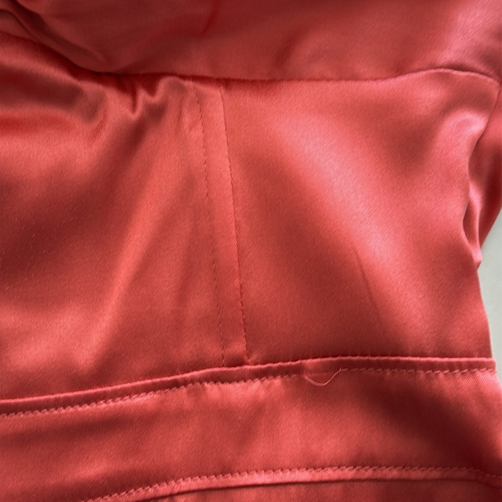 Arden B Orange Corset Strapless Sweetheart Neckline Silk Top Lined Side Zip XS - Picture 7 of 7